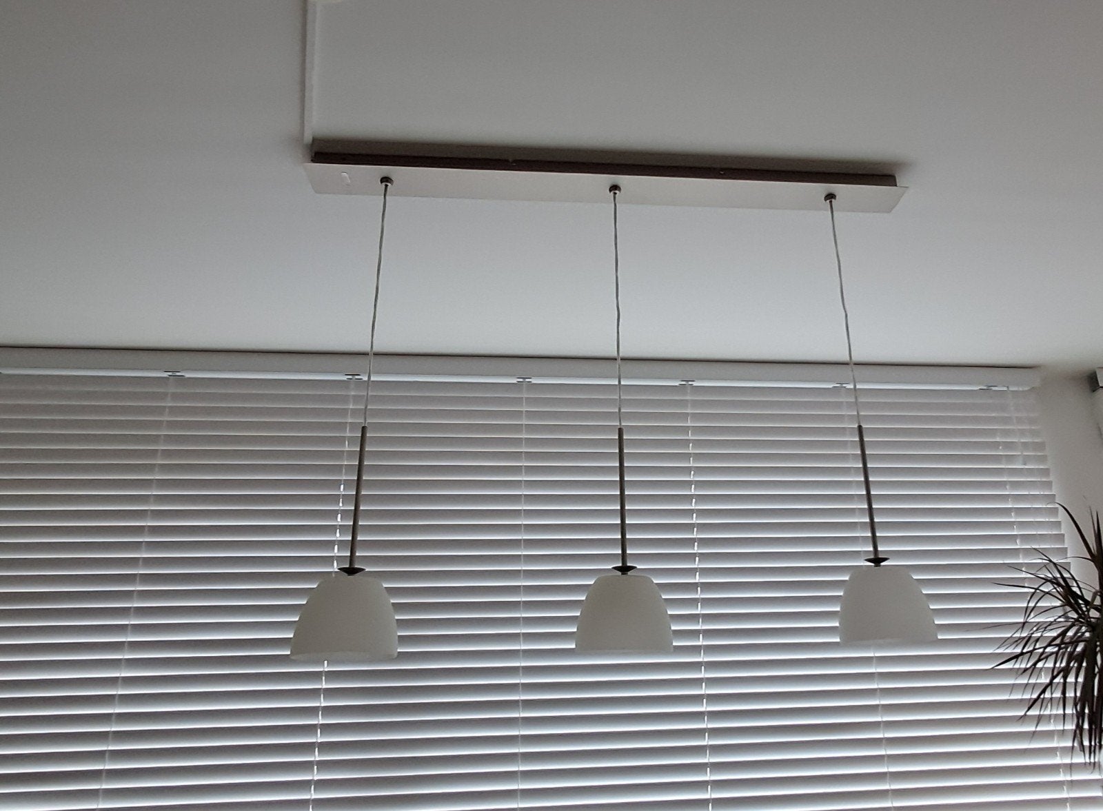Hanglamp inox/glas, Ophalen, Zo goed als nieuw, Glas