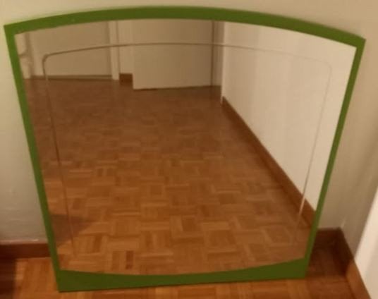 spiegel retro vintage groen, Huis en Inrichting, Woonaccessoires | Spiegels, Ophalen, Gebruikt, 75 tot 100 cm, Minder dan 100 cm
