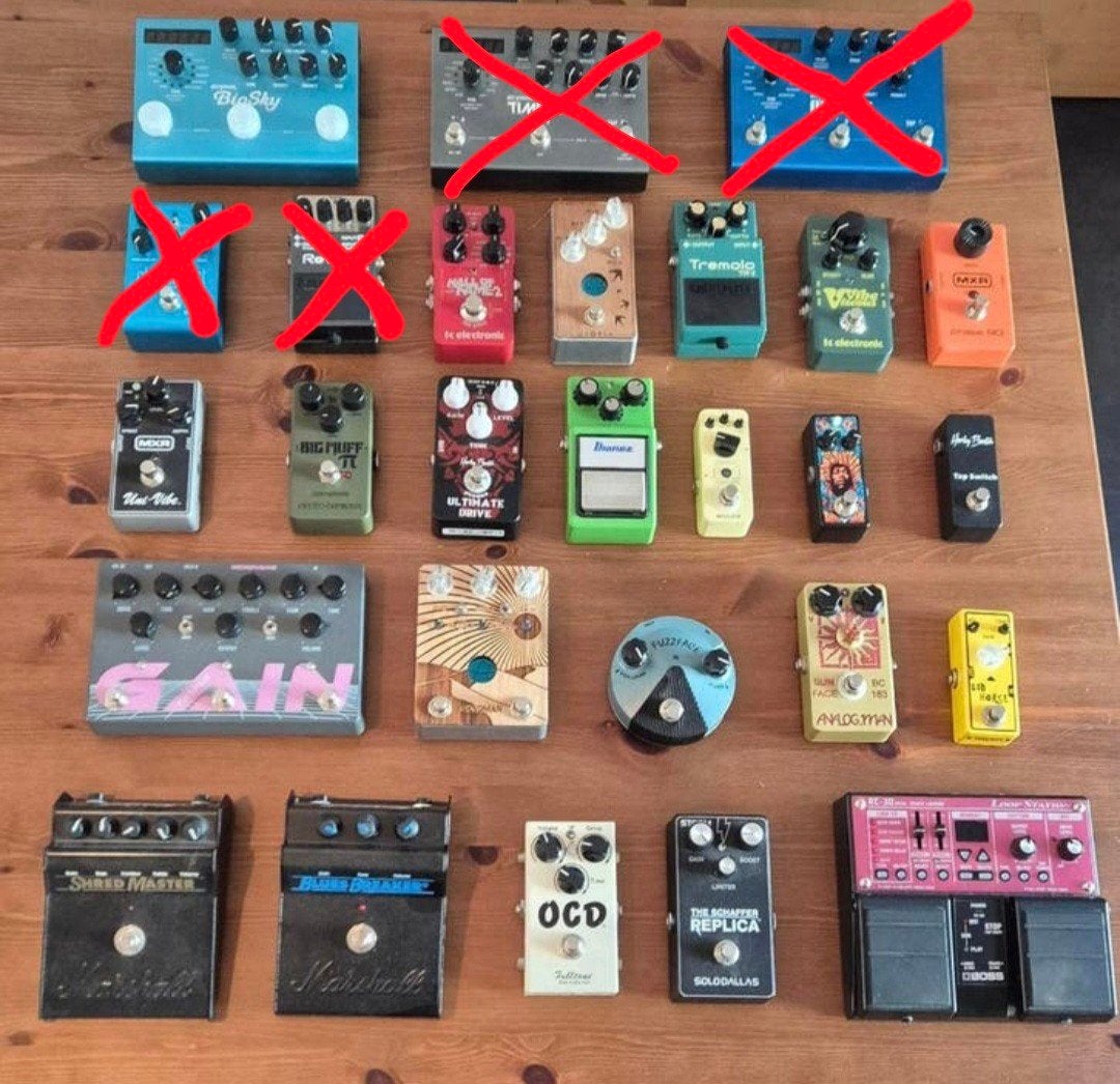 Gitaar effectpedalen collectie - Eerste eigenaar, Muziek en Instrumenten, Effecten, Zo goed als nieuw, Chorus, Delay of Echo, Distortion, Overdrive of Fuzz