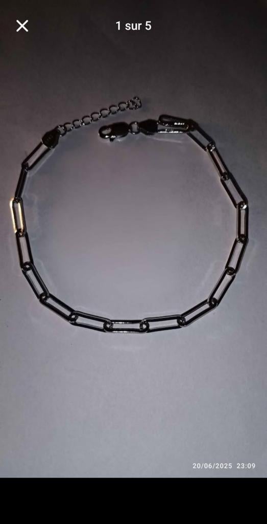 Bracelet moderne en argent sterling 925, Enlèvement, Neuf, Argent, Argent