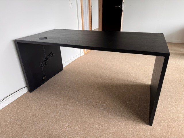 BUREAU, Ophalen, Zwart, Hout, Schoolbureau