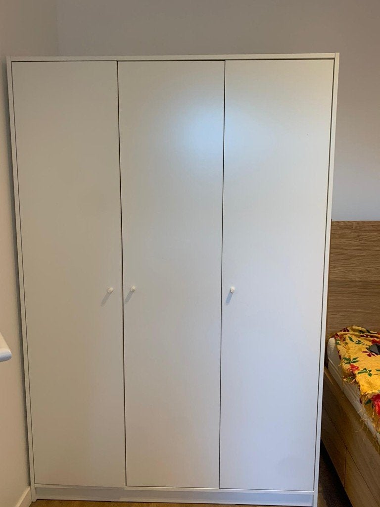 Armoire - IKEA KLEPPSTAD wrd 3d 117x176 blanc, Avec porte(s), 100 à 150 cm, Utilisé, 50 à 75 cm