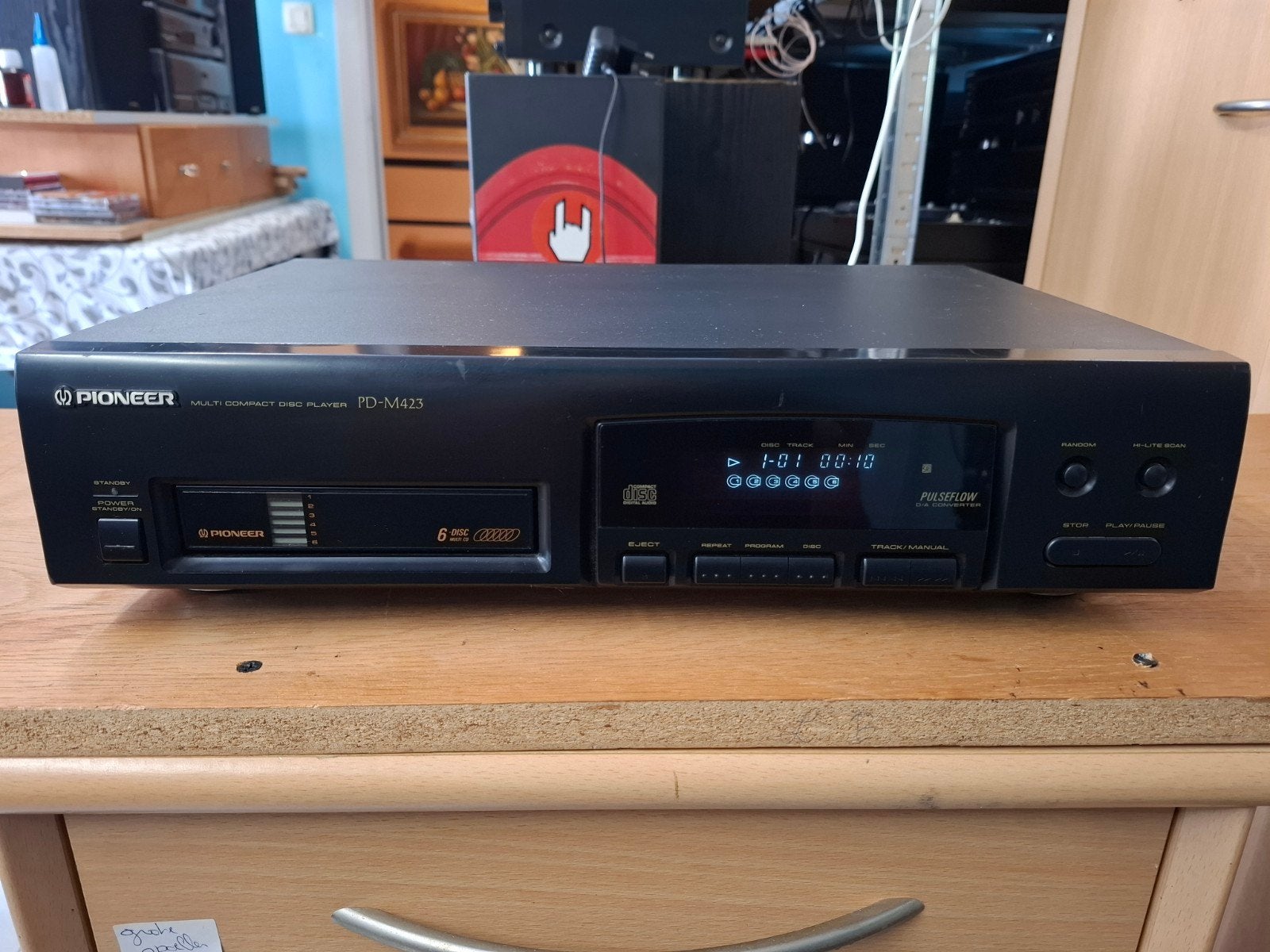 prachtige cd speler pioneer met cassette 6 cd's koopje, Ophalen, Pioneer