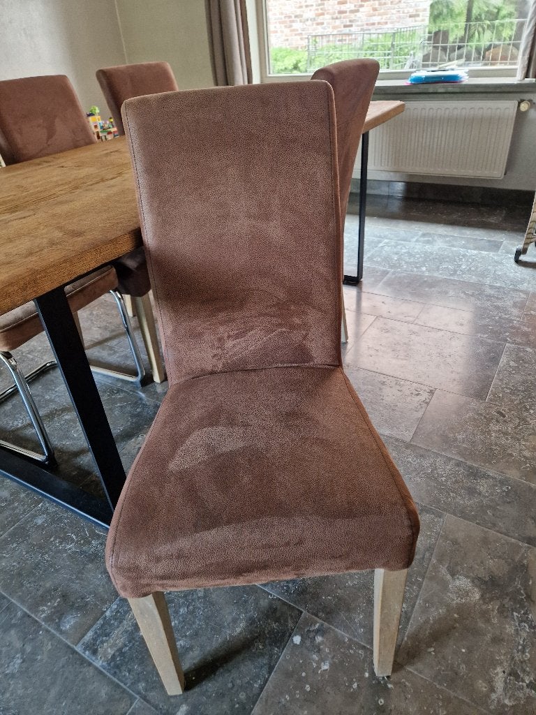 6 eetkamerstoelen, Ophalen, Gebruikt, Bruin, Vijf, Zes of meer stoelen