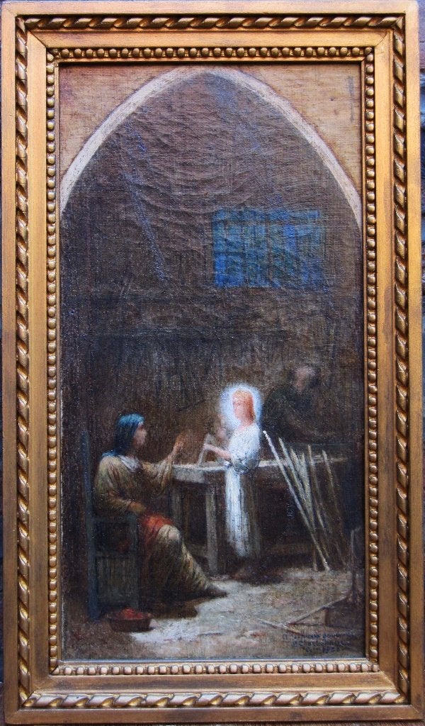 ALEXIS ERNEST CHARBONNIER NANCY GRAND EST LORRAINE, Antiek en Kunst, Ophalen, Doek, Portret of Personen, Gesigneerd