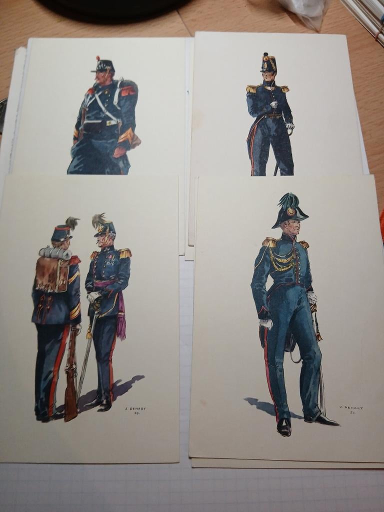 Costumes militaires belges.  Génie.  Lot 11., Collections, Enlèvement ou Envoi