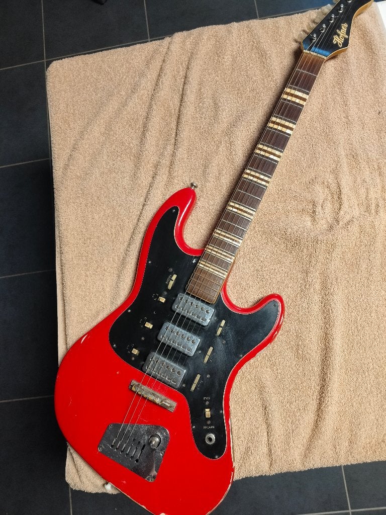 Vintage Höfner Galaxie uit 1964 – originele relic, Musique & Instruments, Enlèvement, Utilisé, Solid body, Autres marques