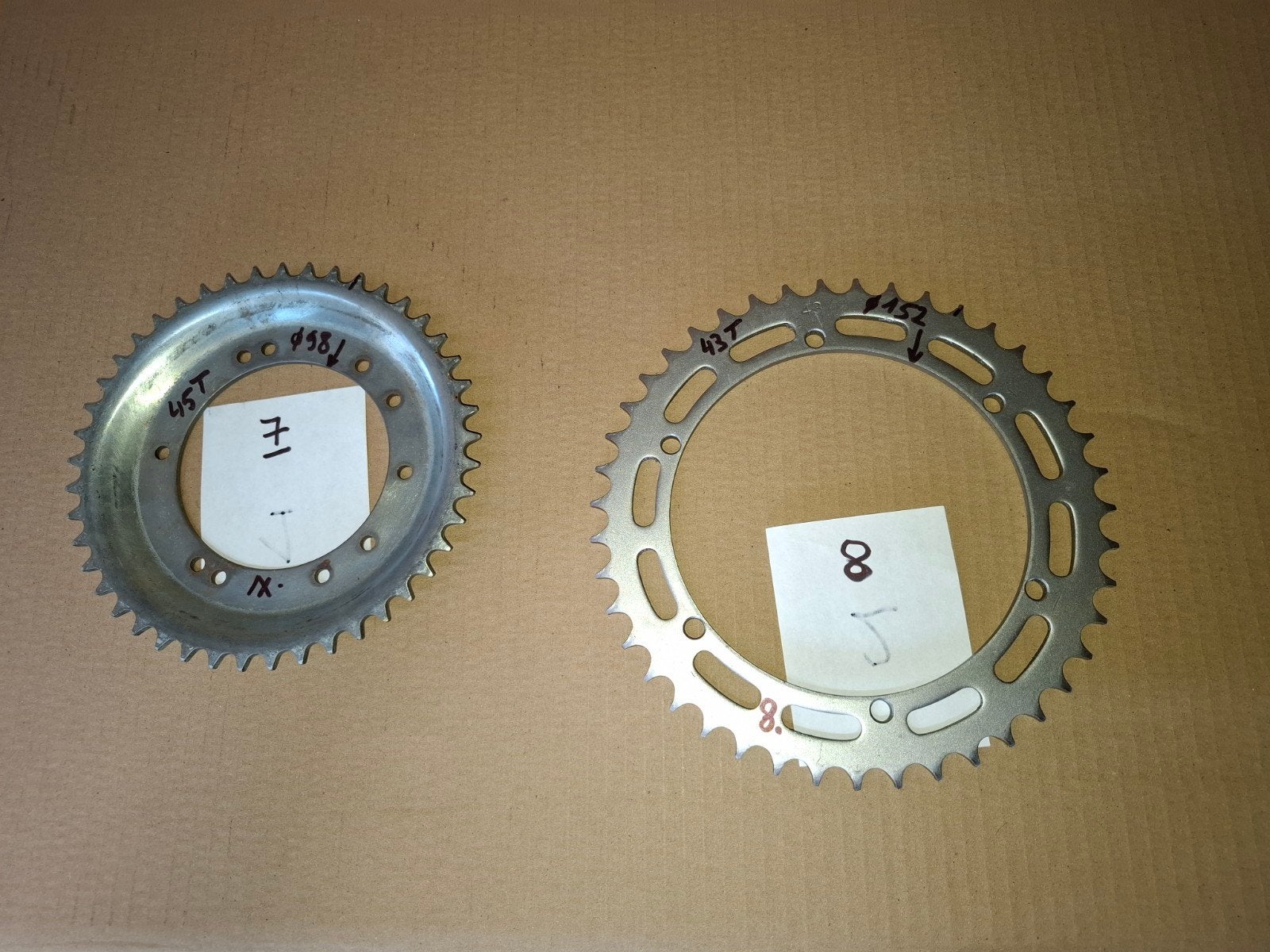 Engrenages de roue arrière, Motos, Enlèvement