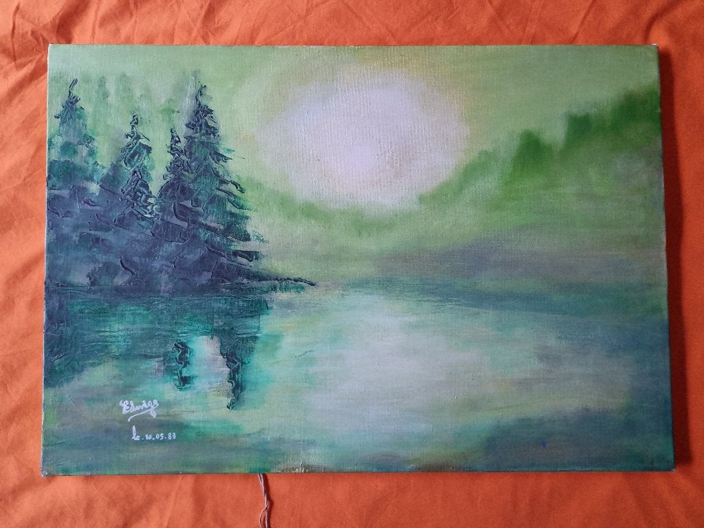 Edwige bosolieverfschilderij, Antiek en Kunst, Ophalen