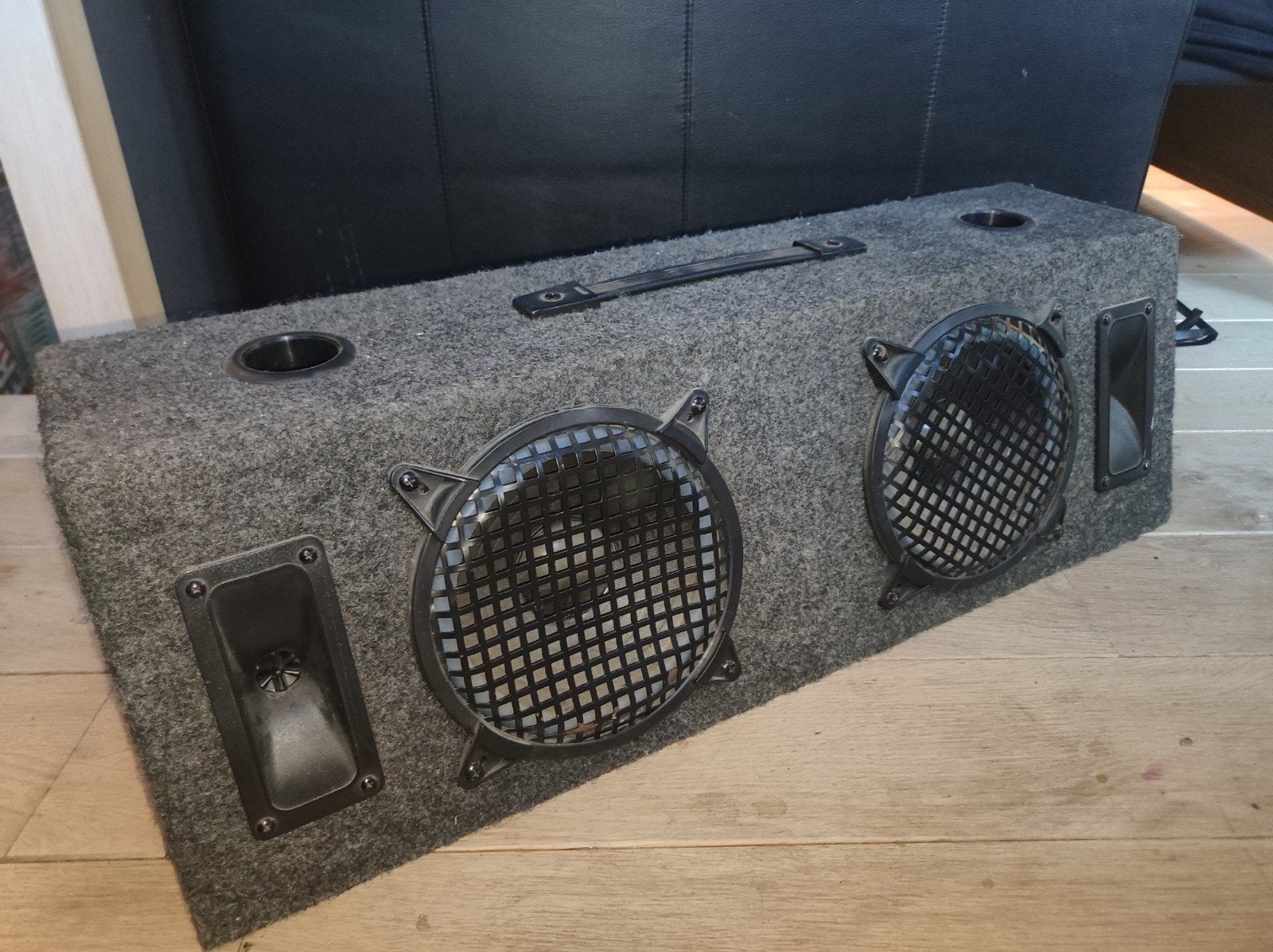 Luidsprekerbox (2 woofers + tweeters) DIY, Audio, Tv en Foto, Ophalen, Gebruikt
