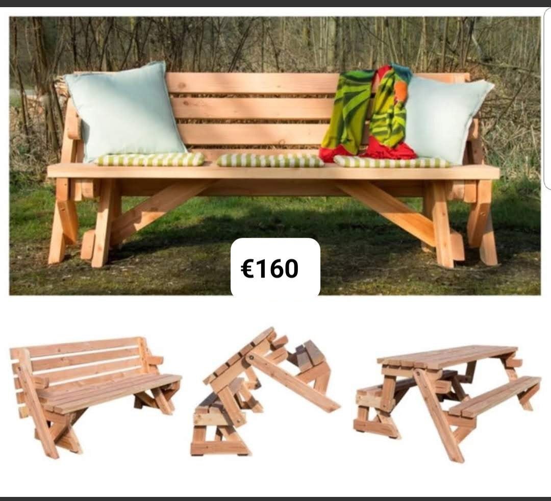 Table/banc de pique-nique Tiptop, Jardin & Terrasse, Bancs de jardin, Enlèvement ou Envoi