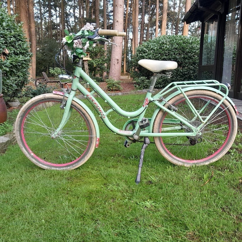 Oxford "Fiore" Meisjesfiets 24" mintgroen., Ophalen, Zo goed als nieuw, 24 inch, Handrem
