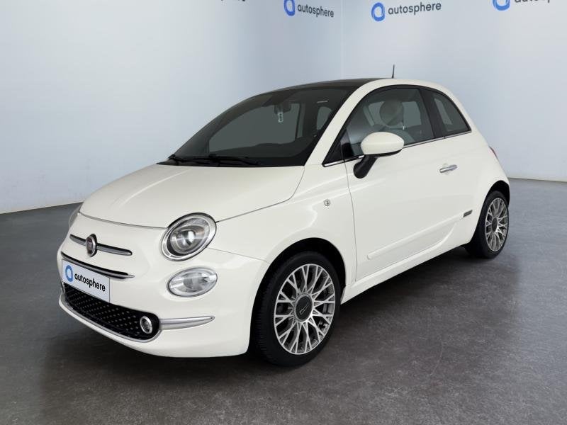 Fiat 500 Lounge*GPS*Toit ouvrant*Carplay*Capteurs Ar*Clim, 88 g/km, Wit, Bedrijf, Electronic Stability Program (ESP)