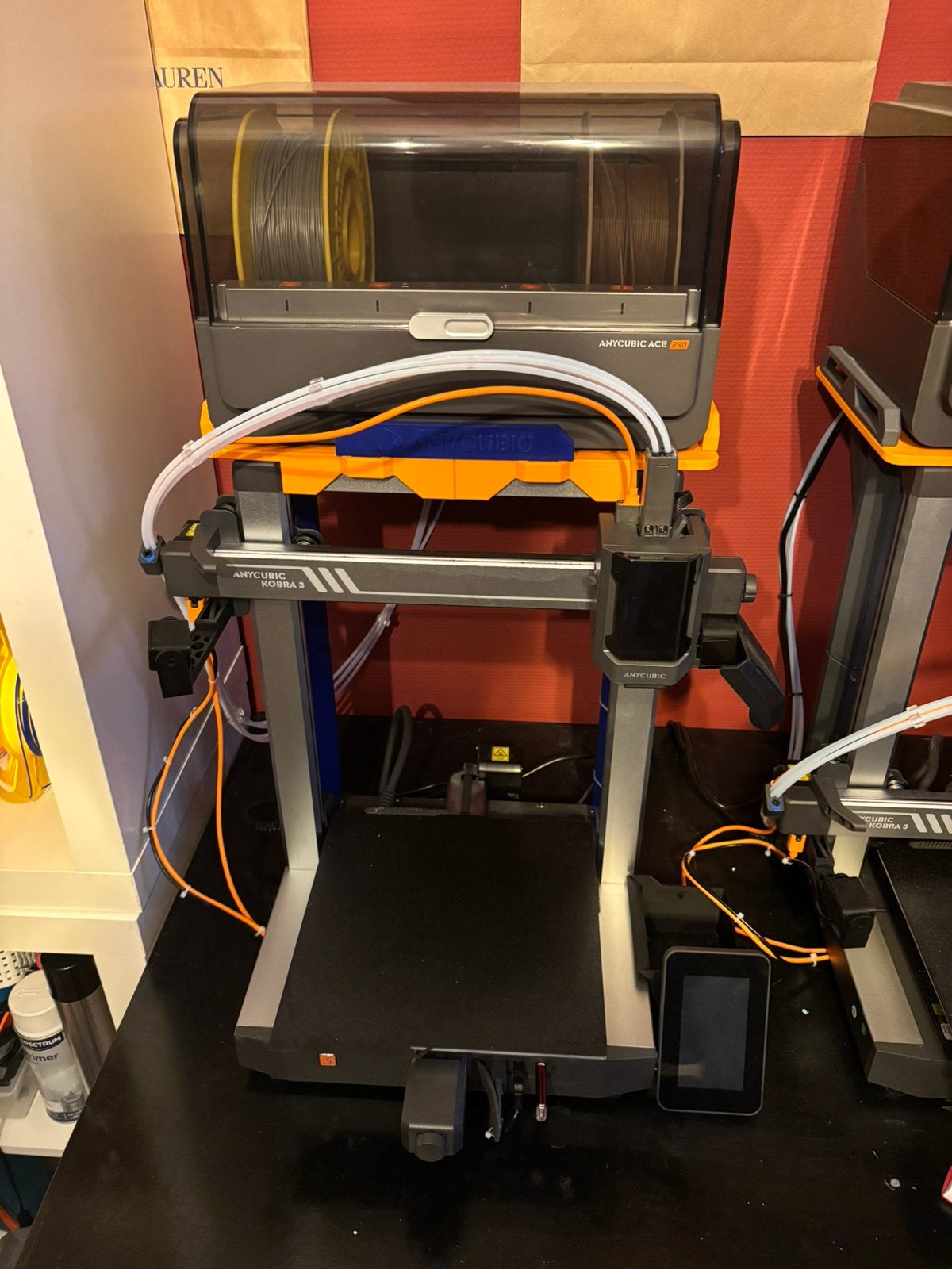 Anycubic kobra 3 combo, Computers en Software, 3D Printers, Ophalen, Ingebouwde Wi-Fi, Zo goed als nieuw, Filament