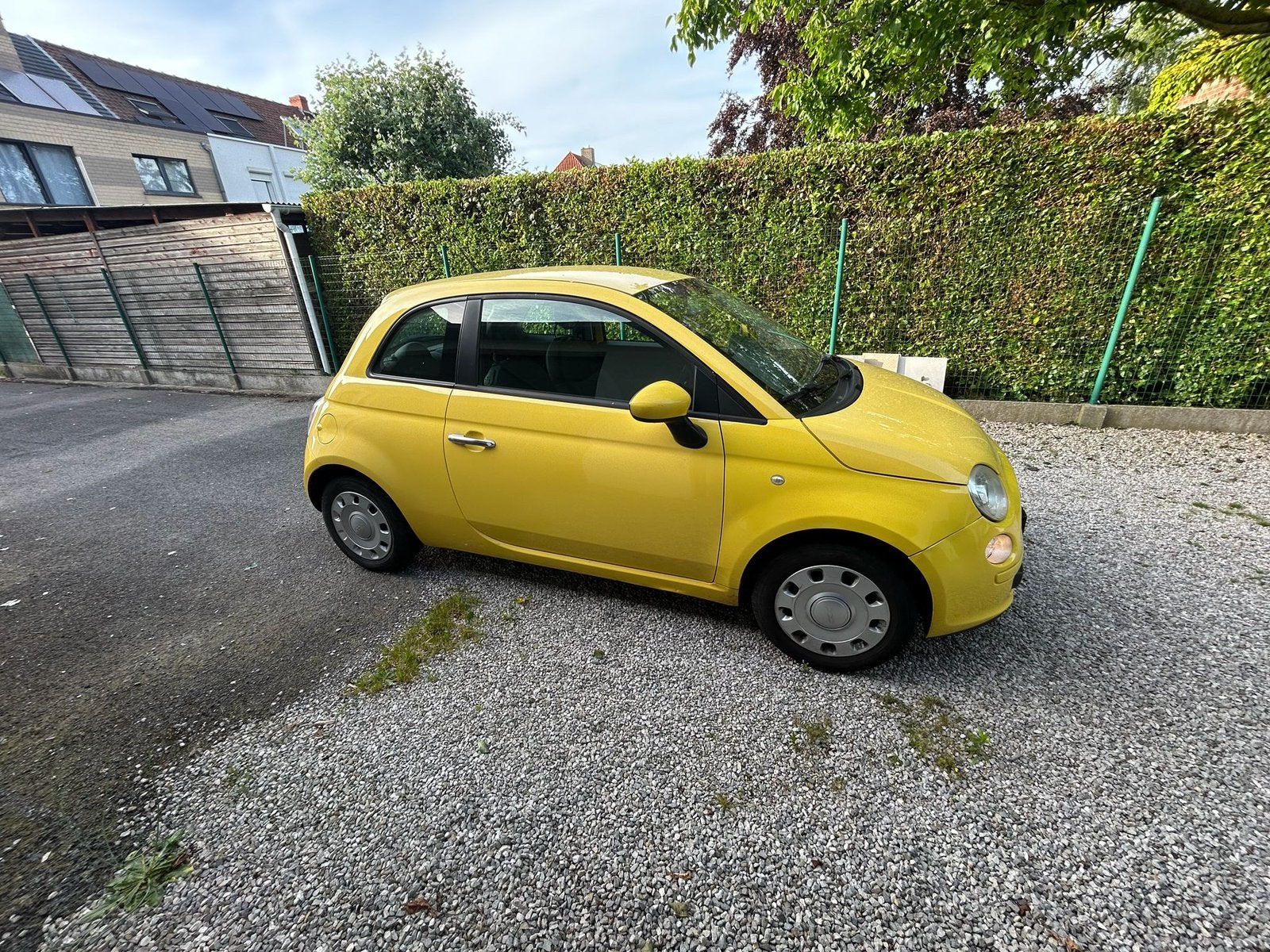 Fiat  500 automaat, Auto's, Euro 5, Zwart, Airbags, Geel
