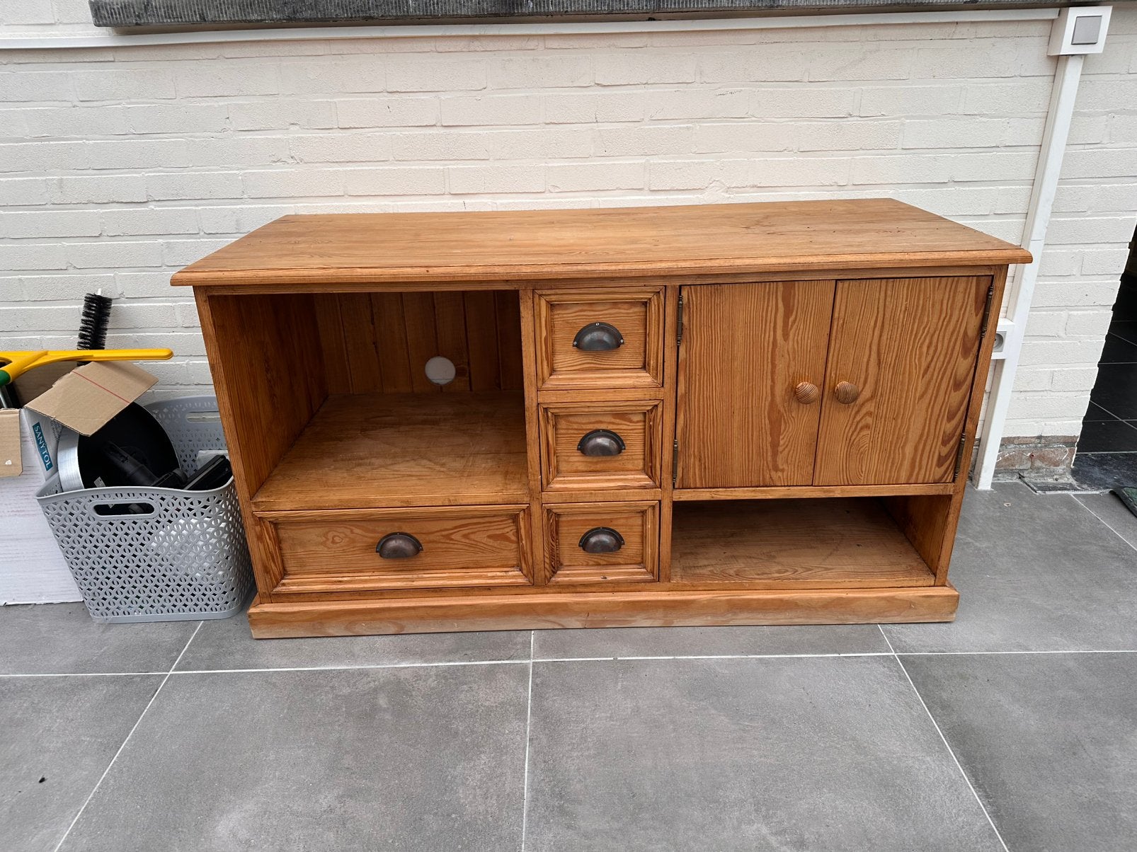 Tv kast, Huis en Inrichting, Ophalen, Zo goed als nieuw, Grenenhout, 25 tot 50 cm