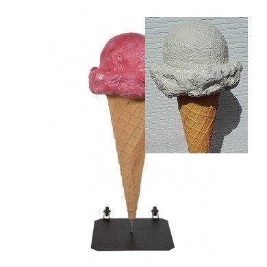 Crème glacée en polyester XL 160 cm de haut -, Enlèvement
