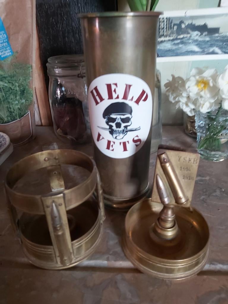 Munitions travaillées "YSER 14-18 ", Collections, Objets militaires | Général, Autres