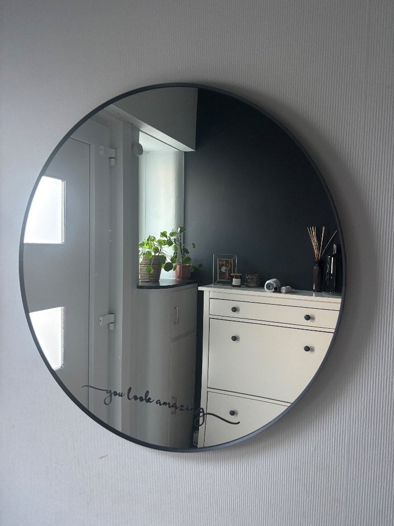 Spiegel, Ophalen, Rond, Zo goed als nieuw, Minder dan 100 cm