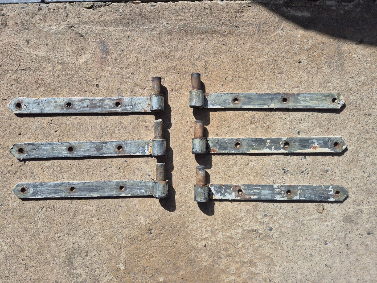 Lot de 6 gonds anciens pour portail ou porte – 30 cm, Bricolage & Construction
