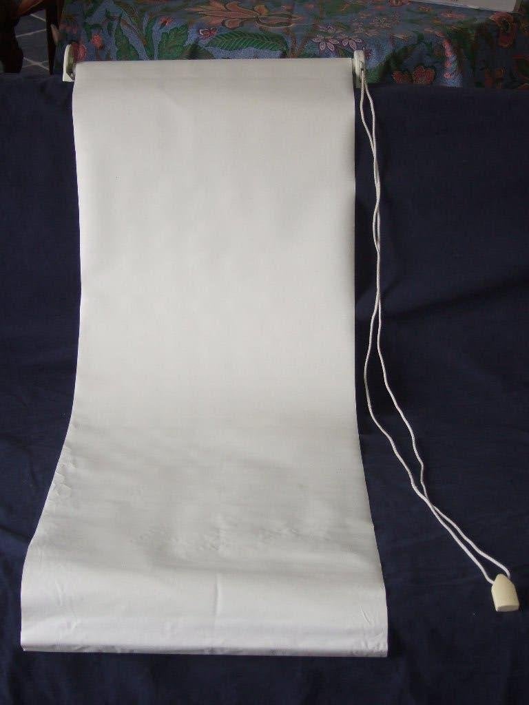 2 Rolgordijnen, Ophalen, Minder dan 50 cm, Gebruikt, Wit
