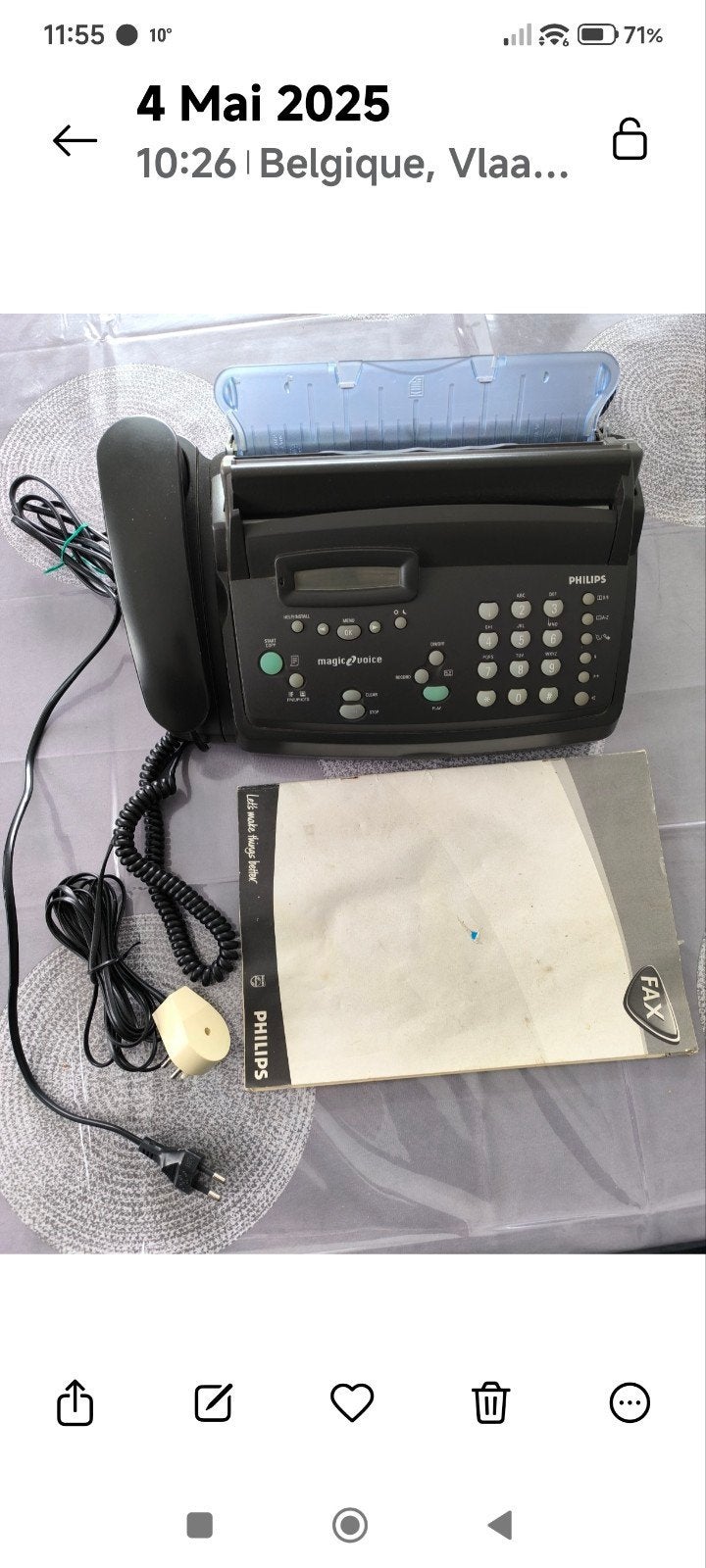 Fax et Téléphone Philips En bon état de fonctionnement avec, Télécoms, Fax, Enlèvement, Fax