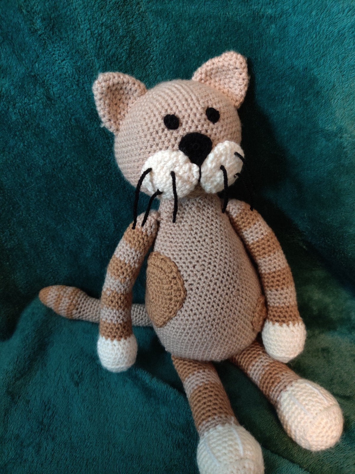 Gehaakte knuffel, Kinderen en Baby's, Speelgoed | Knuffels en Pluche, Nieuw, Kat, Overige karakters, Overige merken, Middelgroot (20 tot 80 cm)