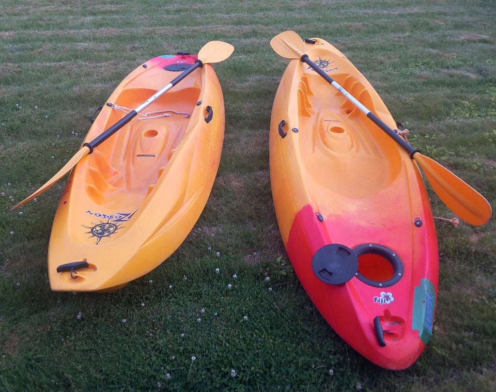 Kajak/kayak Robson Fiji (2 stuks), Watersport en Boten, Kajaks, Ophalen, Gebruikt, 1-persoons