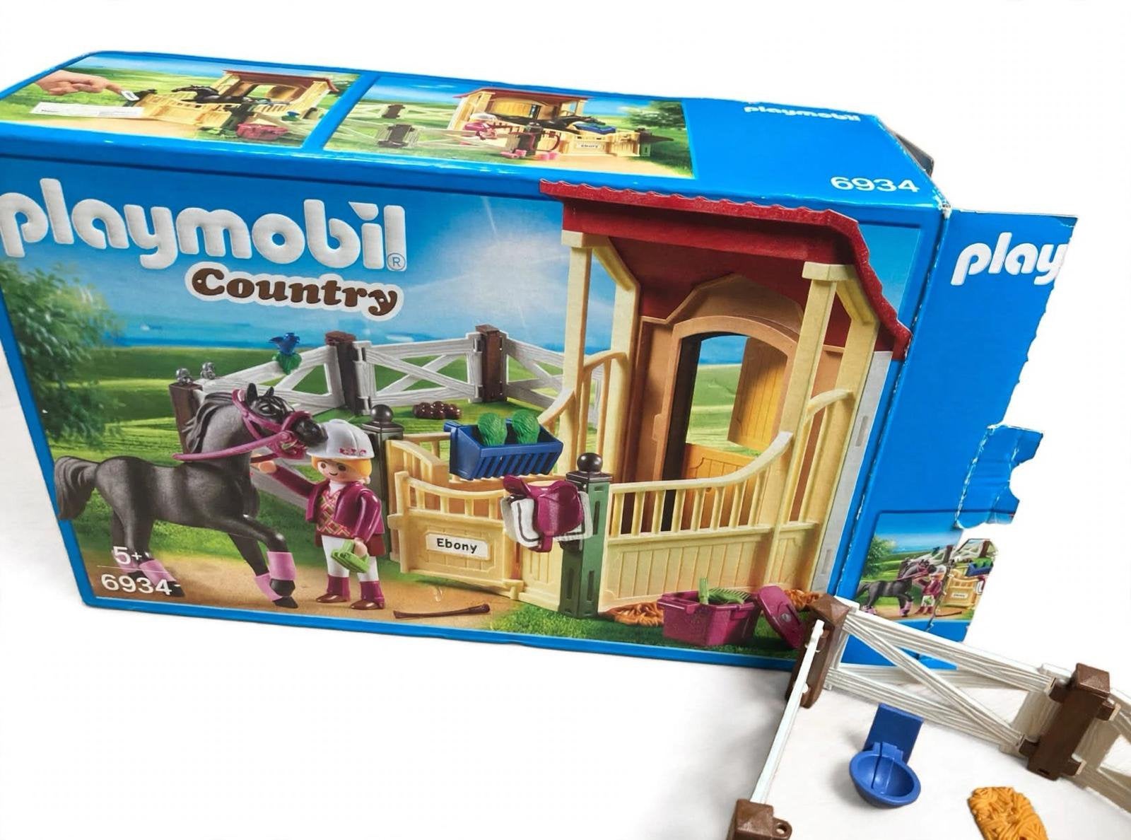 Playmobil country 6934 Paardenbox, Ophalen, Zo goed als nieuw, Country, Figuren