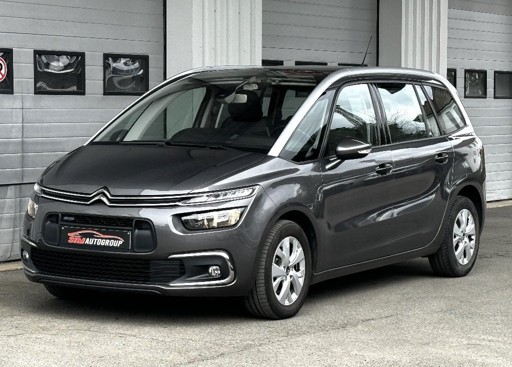 Citroen Grand C4 SpaceTourer 1.2/Benzine/Carplay/led/Navi/, Auto's, Citroën, Monovolume, 1199 cc, Grijs, 3 cilinders