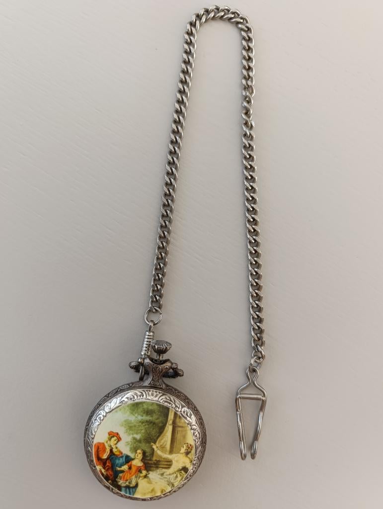 Montre à gousset personnages, Ophalen of Verzenden, Zakhorloge, Met ketting