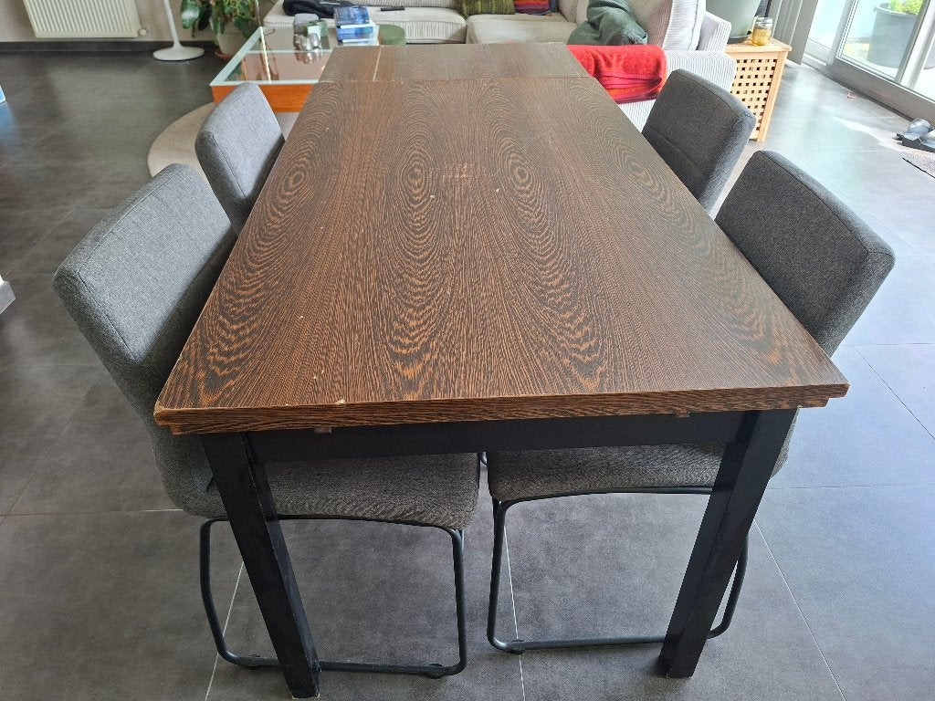 vintage tafel - met gebruiksschade, Huis en Inrichting, Tafels | Eettafels, Ophalen, Gebruikt, 100 tot 150 cm, 50 tot 100 cm