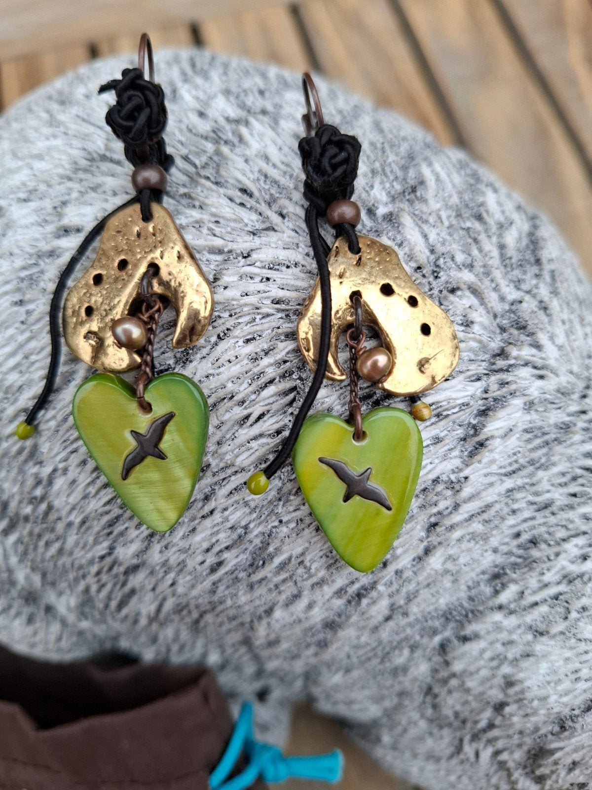Oorbellen Nature bijoux, Handtassen en Accessoires, Oorbellen, Ophalen, Overige materialen, Hangers, Nieuw