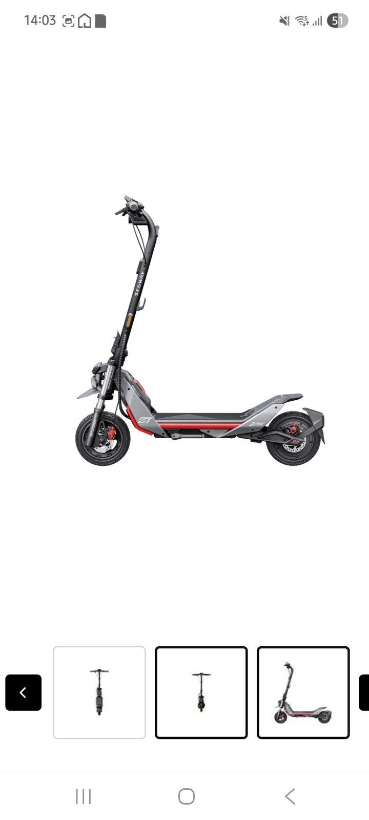trottinette électrique a vendre 550 € prix non  négociable, Zo goed als nieuw, Elektrische step (E-scooter), SEGWAY ZT3 PRO