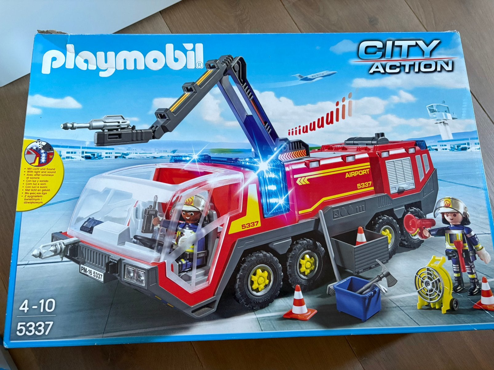 Playmobil luchthaven brandweer met geluid, Ophalen, Zo goed als nieuw