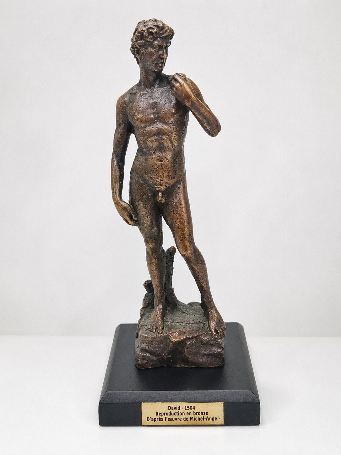 Mooie bronzen reproductie van David naar Michelangelo, Ophalen of Verzenden