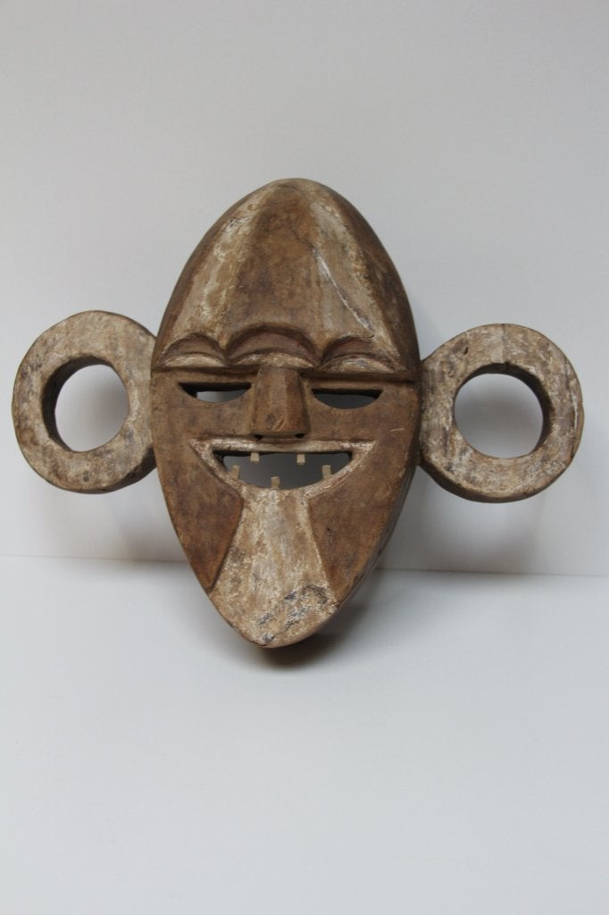 Antiek Afrikaans Tribaal Boa masker, Hout, Bruin, Afrika, Masker