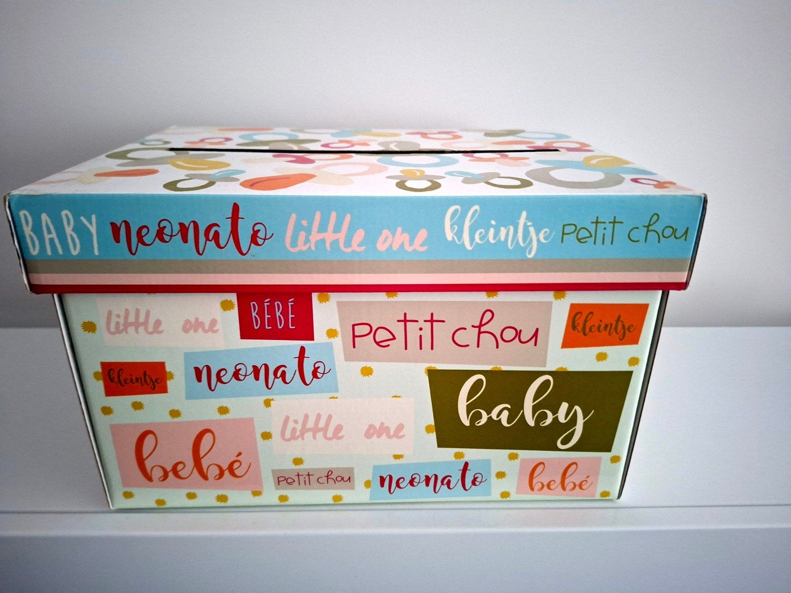 babyshower boîte à enveloppes, Ophalen