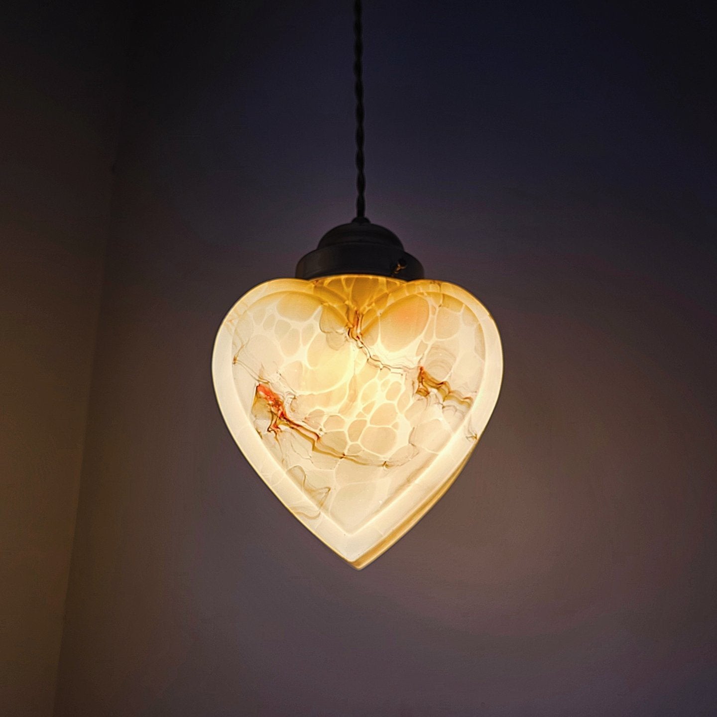Vintage Art Deco opaline uraniumglazen hanglamp., Ophalen of Verzenden