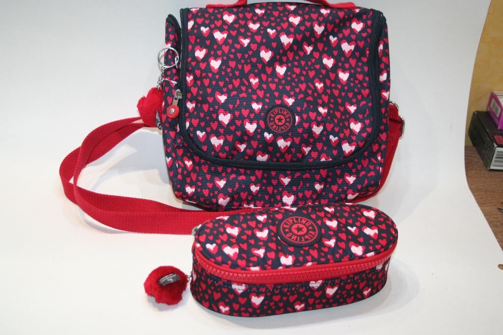 Kipling sac repas / lunch isotherme + Duobox + singes TBE, Divers, Fournitures scolaires, Comme neuf, Enlèvement ou Envoi