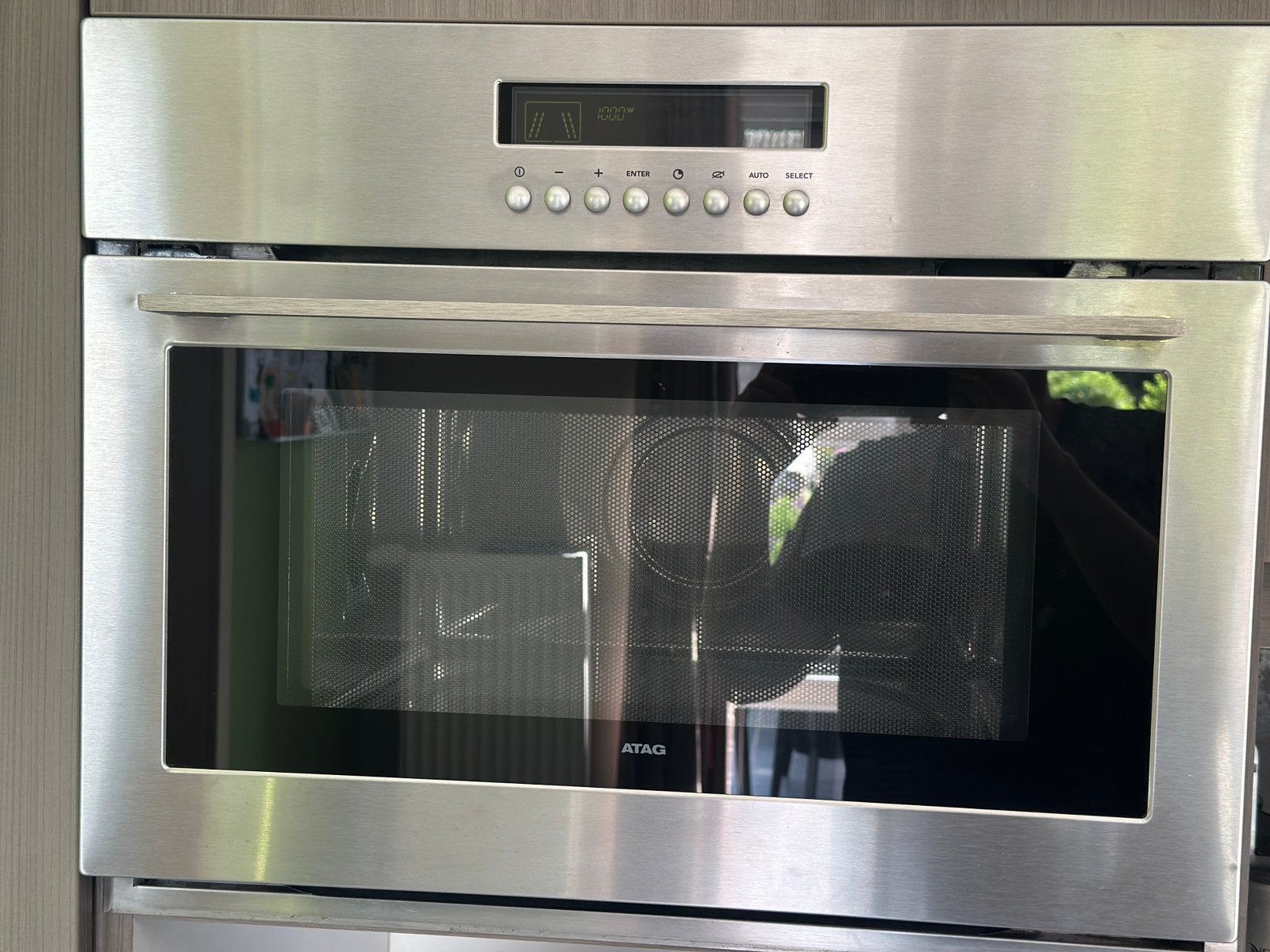 ATAG Microgolf oven inbouw 1000Watt, Elektronische apparatuur, Ophalen, Oven, Zo goed als nieuw, Draaiplateau