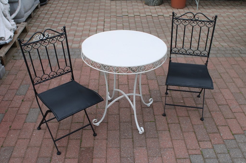 Set de jardin : fer forgé table et chaises , soldé !, Enlèvement, Neuf