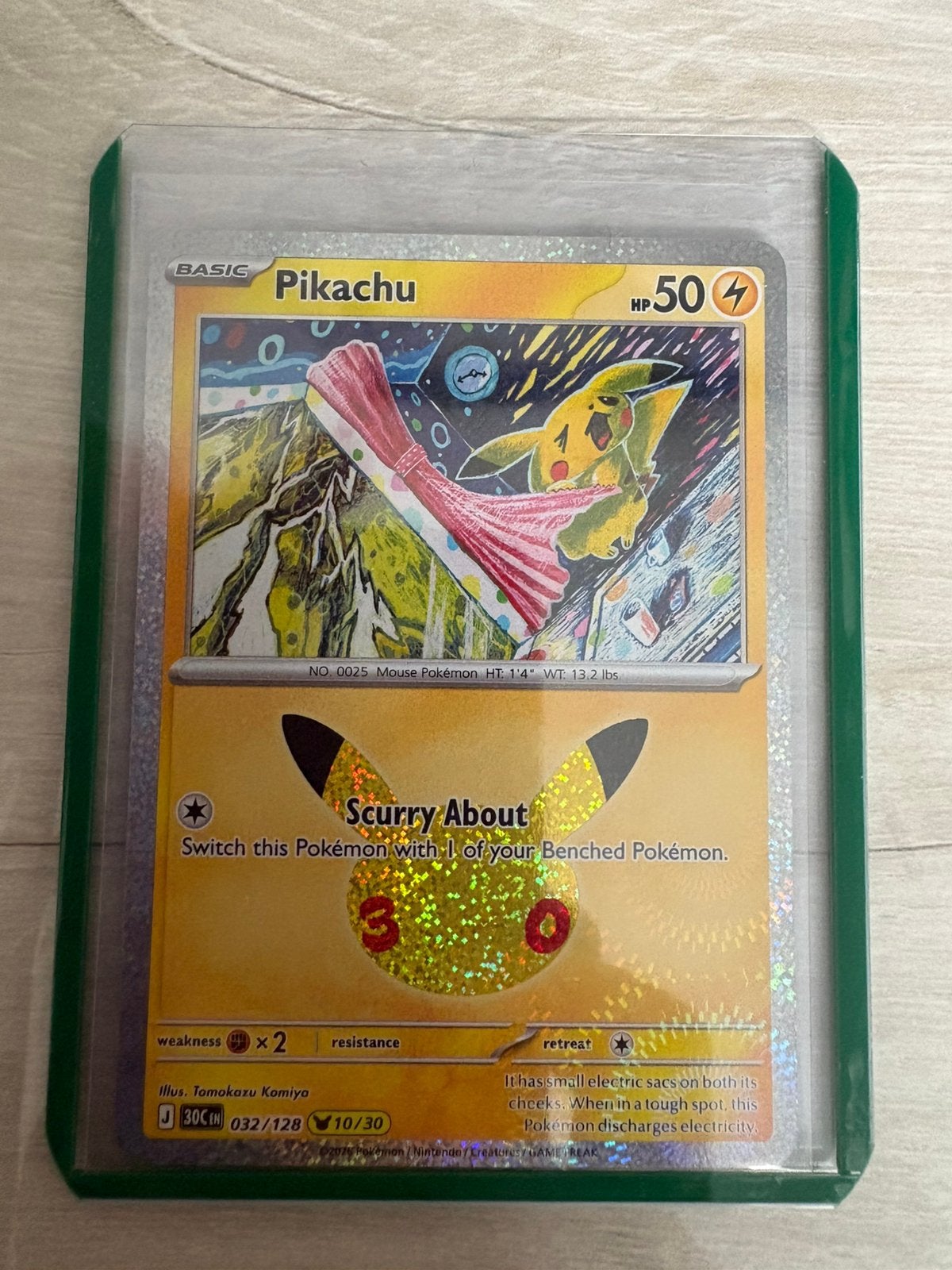 Pokemon 30th - pikachu kaart (nieuw), Ophalen, Zo goed als nieuw