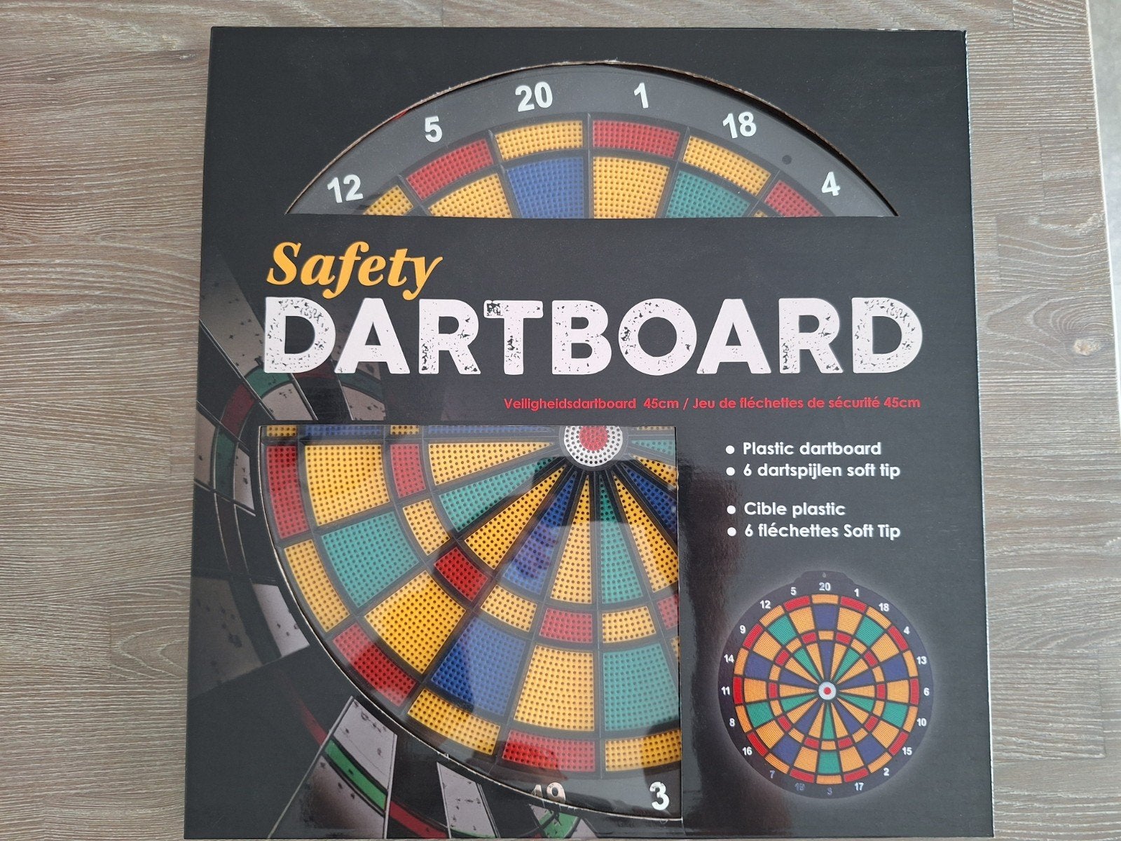 Plastic veiligheidsdartboard, Enlèvement, Cible de fléchettes