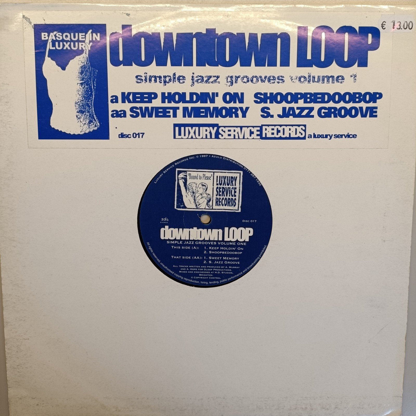 Maxi Single Downtown Loop - Simple Jazz Grooves vol.1, Ophalen of Verzenden