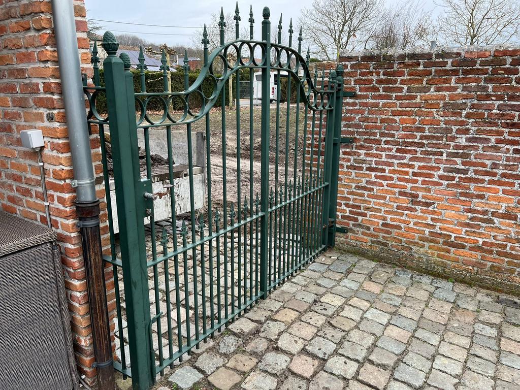 Mooie landelijke smeedijzer poort, Ophalen, Zo goed als nieuw