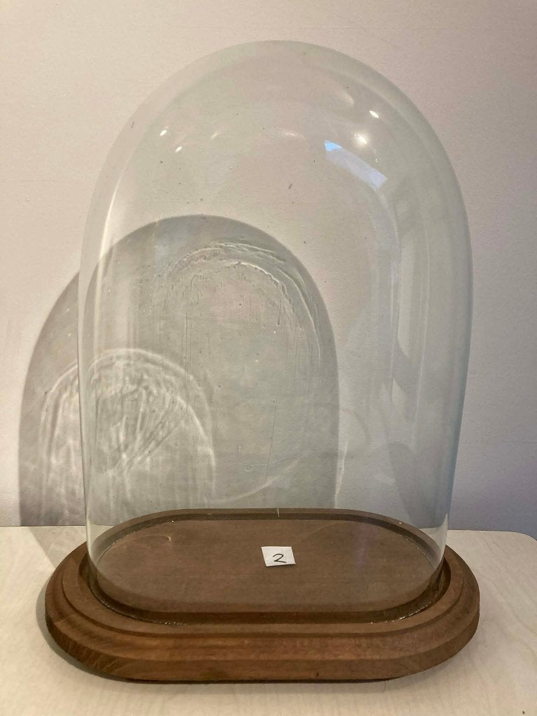 Grote stolp in glas (40 op 25 cm), Verre, Enlèvement, Avec plateau, 25 cm