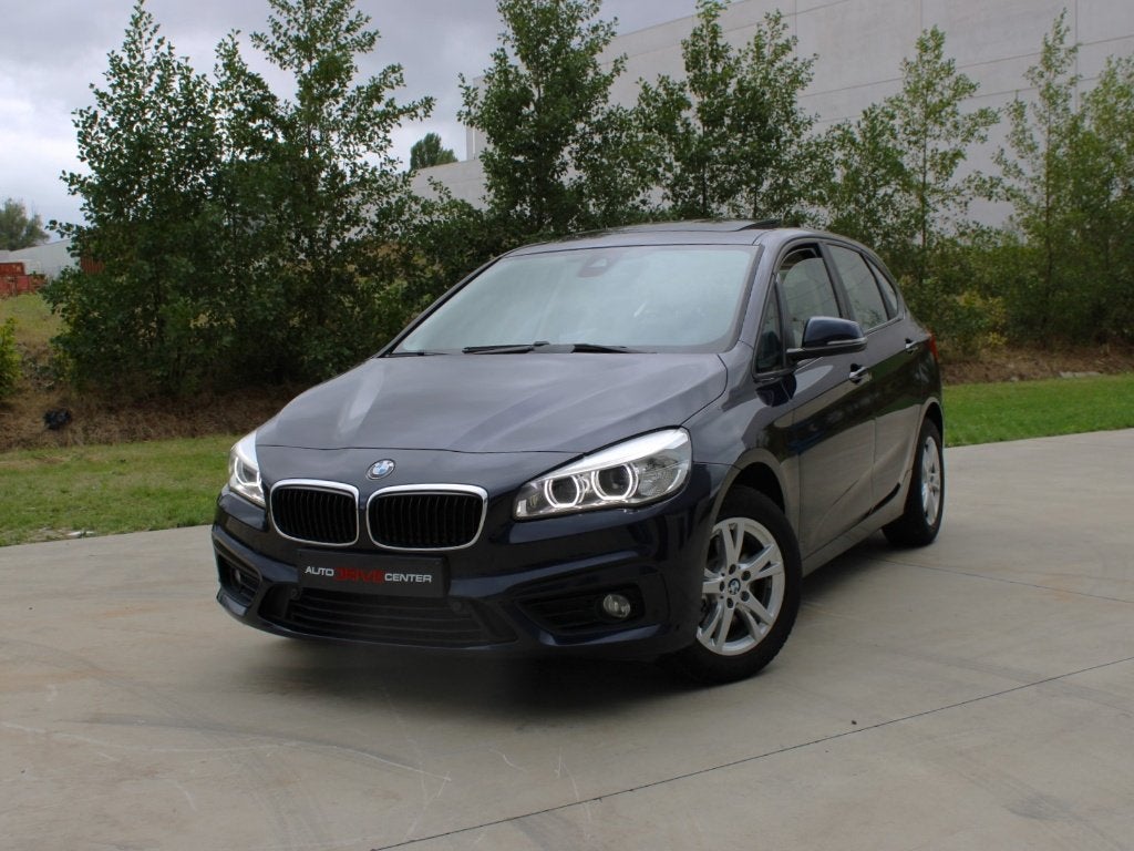 ✅Bmw 218i Active Tourer F45 * Pano open dak * Led koplampen, Dealer onderhouden, Monovolume, Blauw, 5 deurs