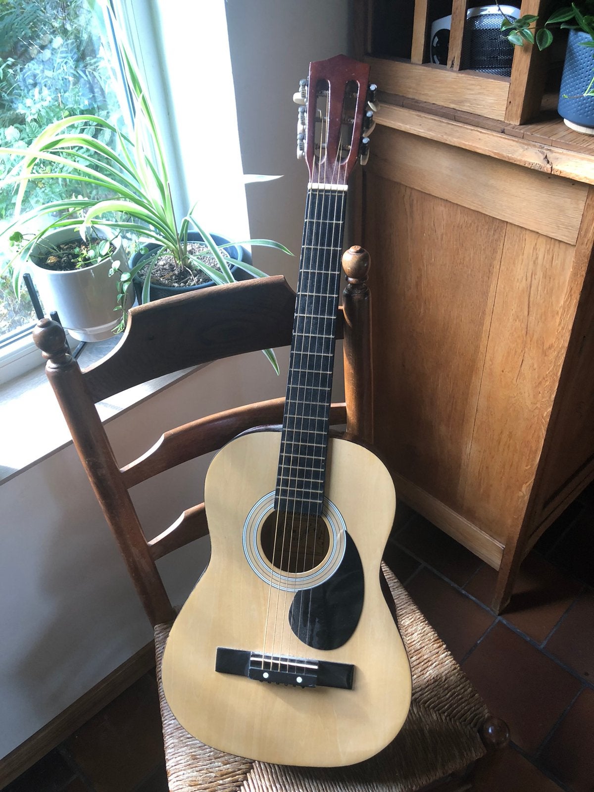 Burswood gitaar met zak, Ophalen of Verzenden, Gebruikt