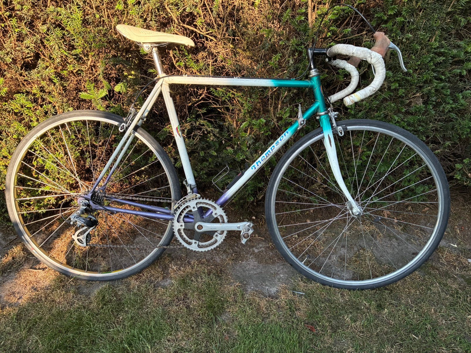 Vintage koersfiets thompson, Vélos & Vélomoteurs, Vélos | Ancêtres & Oldtimers, Années 60 ou plus récent, Frein sur jante, Enlèvement